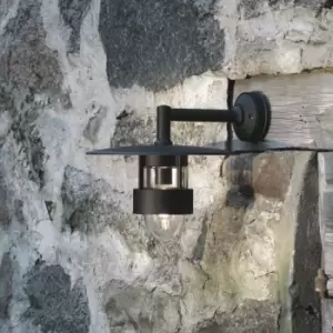 Image of Freja Outdoor Classic Down Lantern Matt Black Wall Light, IP23
