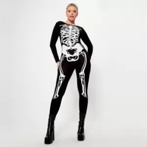 Image of I Saw It First Skeleton Unitard Jumpsuit - Black