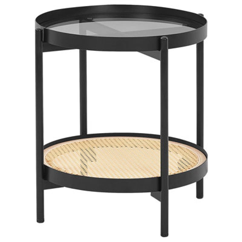Image of Beliani Side Table Reno Metal Black