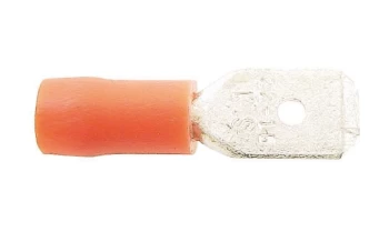 Image of Wiring Connectors - Red - Tab - 6.3mm - Pack of 25 PWN766 WOT-NOTS