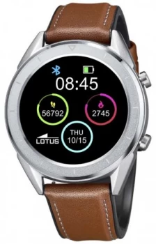 Image of Lotus SmarTime Mens Brown Leather Strap + Free Strap Watch