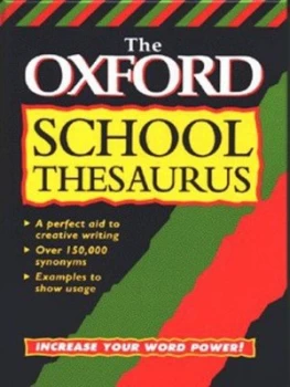 Image of The Oxford School Thesaurus by Alan Spooner Hardback