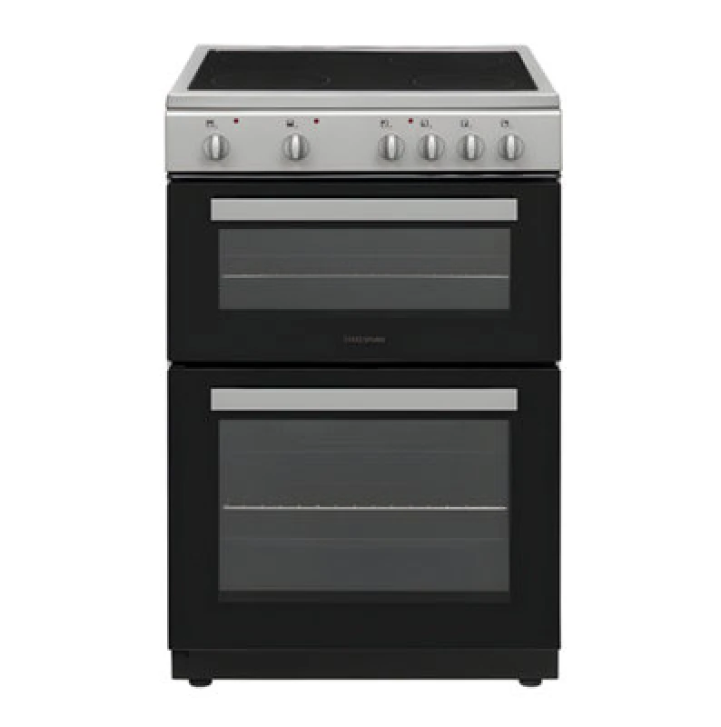 Image of Statesman Fan Assisted Double Oven Electric Cooker Silver