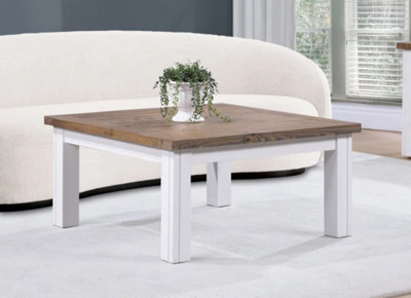Image of Baumhaus Splash Of White - Low Square Coffee Table