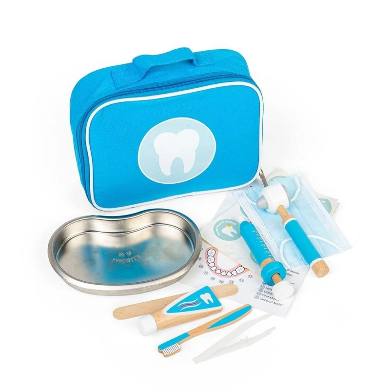 Image of Bigjigs Toys Dentist Kit Bag Blue