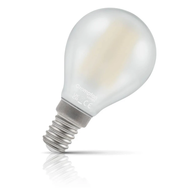 Image of Crompton Lamps LED Golfball 5.9W E14 Dimmable Filament Warm White Pearl (60W Eqv)