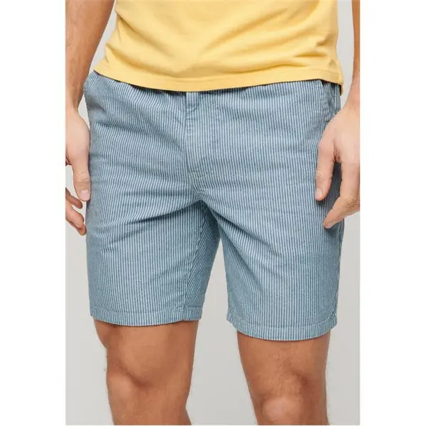 Image of Superdry Strp Shorts Sn42 Bermuda Shorts Small Blue 31739518350
