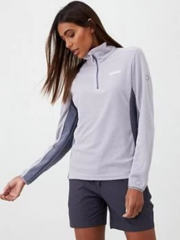 Image of Regatta Highton Half Zip Fleece Top - Grey, Size 14, Women