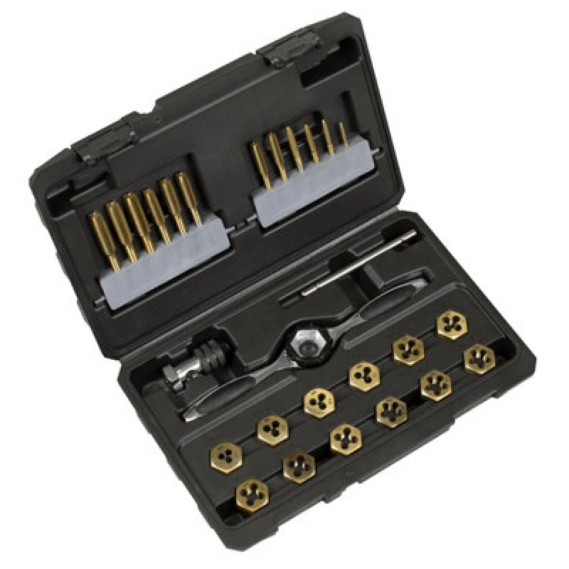 Image of Sealey Premier 26 Piece Titanium Coated Hexagonal Tap & Die Set AK3026