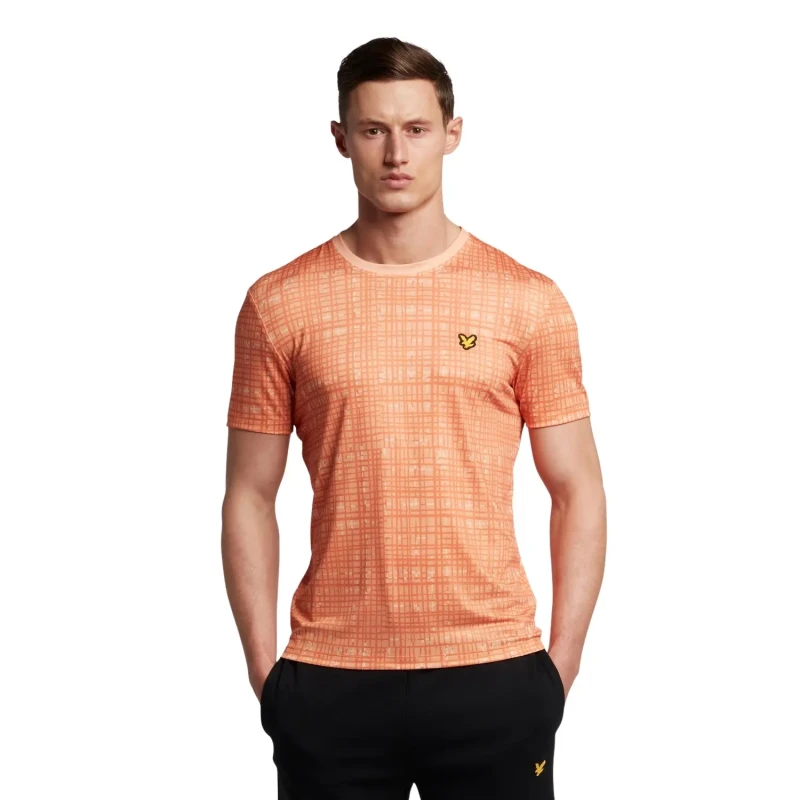 Image of Lyle & Scott T-Shirt Lyle & Scott Grid Orange Male XL