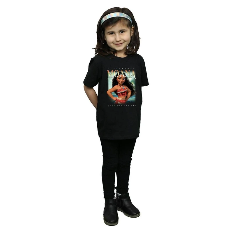 Image of Moana Montage Cotton T-Shirt Black female