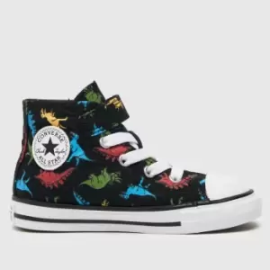Image of Converse Multi All Star Hi 1v Dinosaurs Boys Toddler Trainers