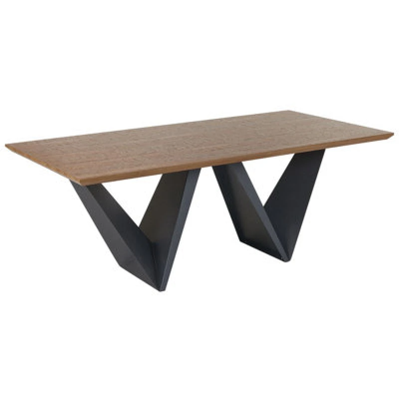 Image of Beliani Dining Table Sintra Dark Brown 200 Cm 100 Cm