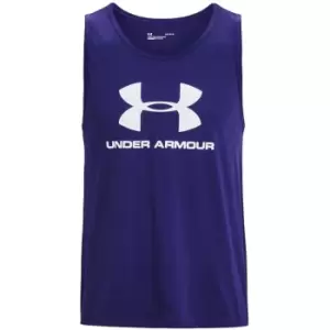 Image of Under Armour Sportstyle Logo Tank Top Mens - Blue