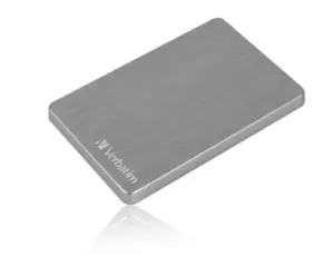 Image of Verbatim Store 'n' Go ALU Slim Portable Hard Drive 1TB Space Grey
