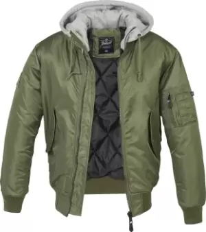 Image of Brandit MA1 Sweathood Bomber Jacket olive