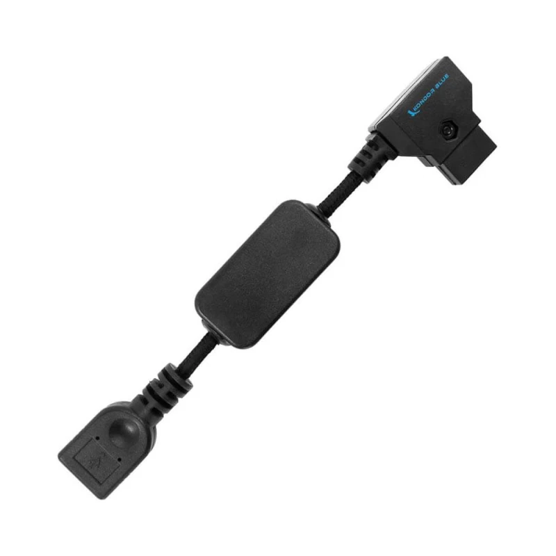 Image of Kondor Blue D-Tap to 5V USB Female Converter 6-in Cable Black