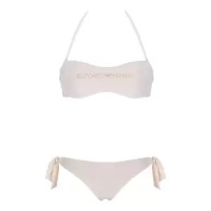 Image of Emporio Armani Bandeau Bikini Set - White
