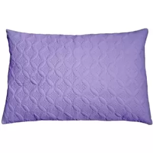 Image of Ultrasonic Mauve Quilted Embossed Cushion Cover, 50 x 75cm - Mauve - Mauve - Homescapes
