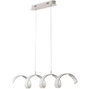 Image of Fan Europe HELIX LED Swirl Pendant Ceiling Light White, Silver 1600lm 3000K 80x13.5cm