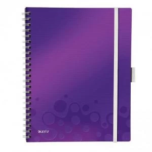 Image of Leitz WOW Be Mobile Book A4 PP ruled purple - Outer carton of 6