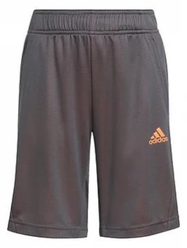 Image of adidas Junior Boys B A.R. Shorts - Grey, Size 7-8 Years