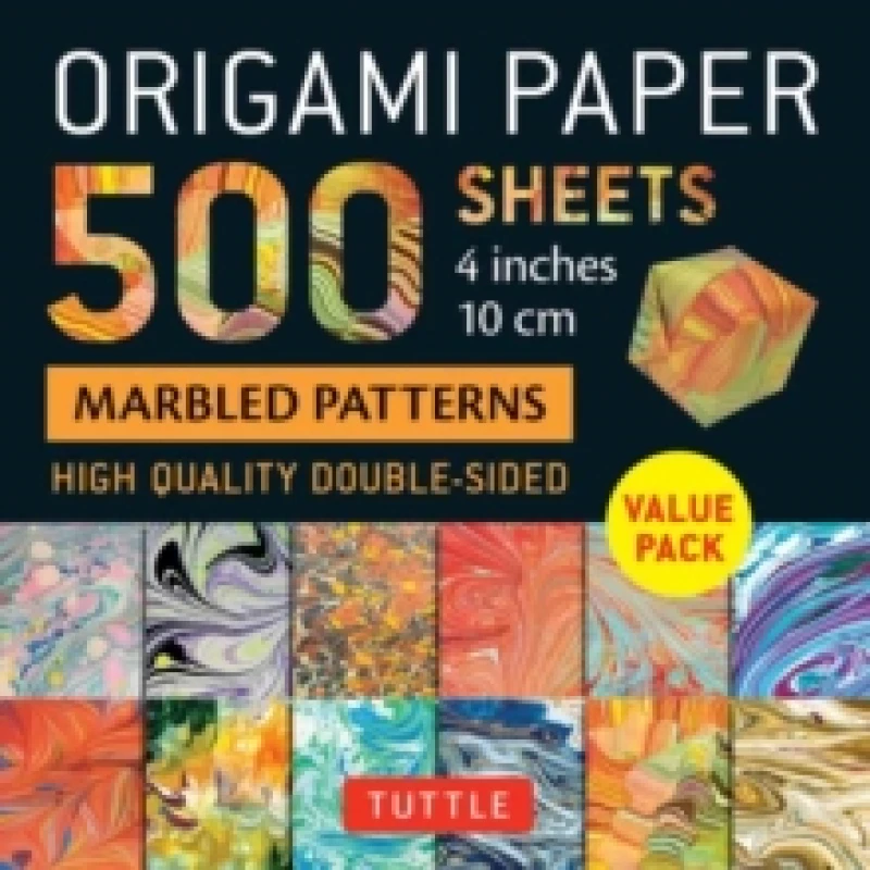 Image of Origami Paper 500 sheets Marbled Patterns 4 (10 cm). Notebook / blank book. By Tuttle Studio" Books