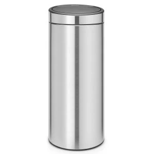 Image of Brabantia Touch Bin New 30 Litre Matt Steel Fingerprint Proof