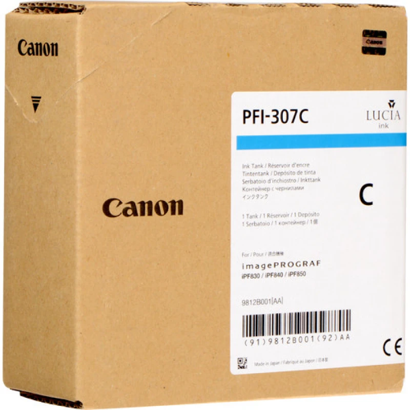 Image of Canon 9812B001/PFI-307C Ink cartridge cyan 330ml for Canon IPF 830