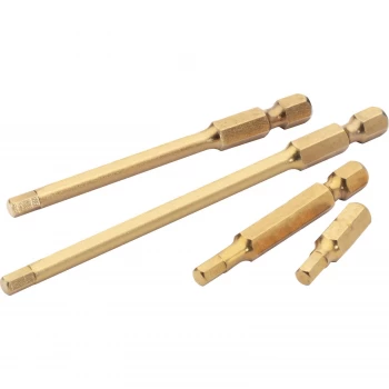 Image of Draper Expert Titanium Coated Hex Screwdriver Bit 2mm 25mm Pack of 2