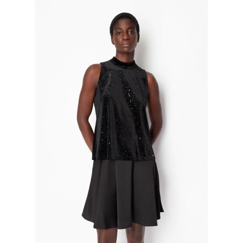 Image of ARMANI EXCHANGE AX T-Shirt Dress - Black 8