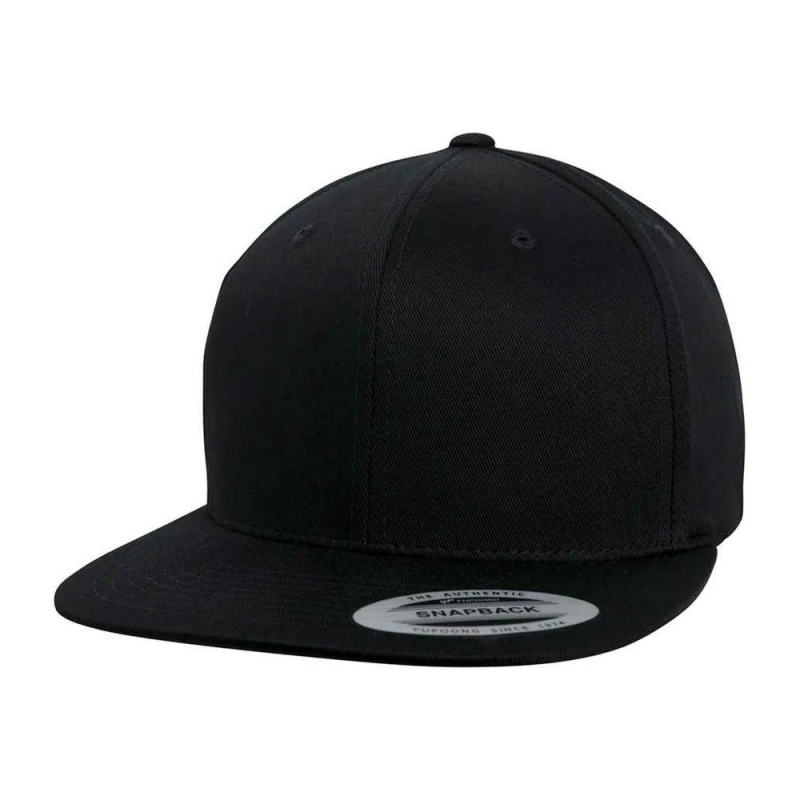 Image of Flexfit Womens Cotton Snapback Baseball Cap in Black Female One Size