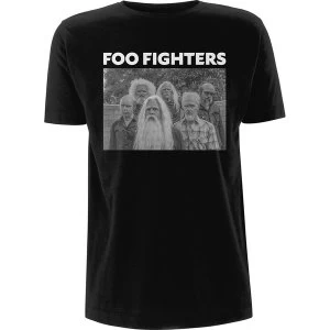 Image of Foo Fighters - Old Band Photo Unisex Small T-Shirt - Black