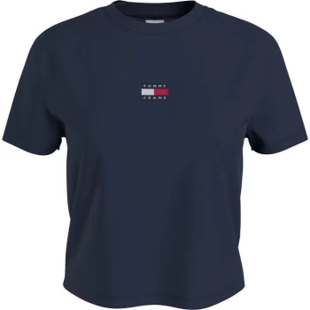 Image of Tommy Jeans Centre Badge T Shirt - TWLGHT NAVY C87
