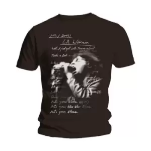 Image of The Doors - LA Woman Lyrics Unisex XX-Large T-Shirt - Black