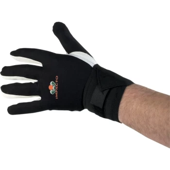 Image of 473-30 Anti-impact Palm-side Coated Black/White Gloves - Size 9