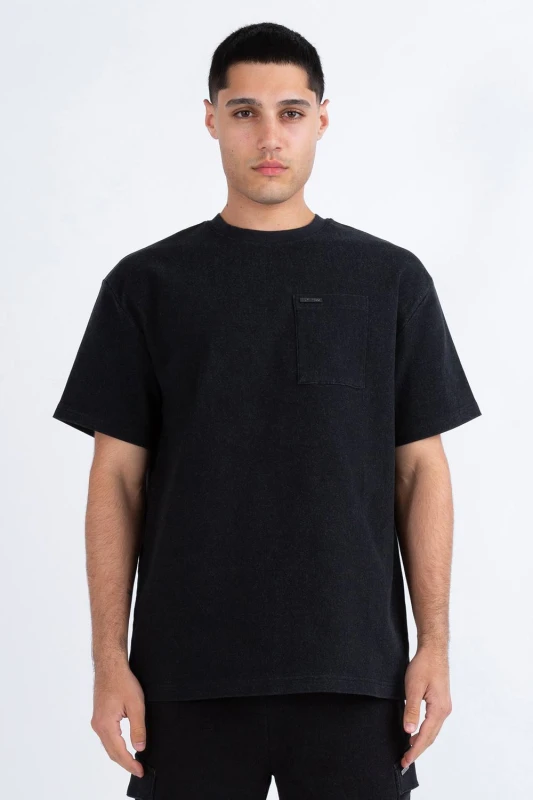 Image of Luke 1977 Mens Gitano Relax Fit T-Shirt in Dark Grey Size: Medium Dark Grey Male M