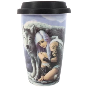 Image of Protector Travel Mug by Anne Stokes