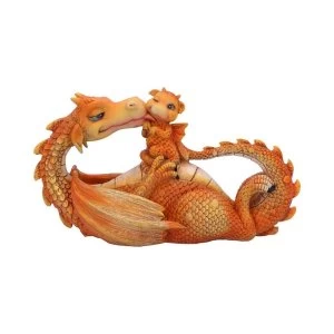 Image of Orange Sweetest Moment Dragon Figurine