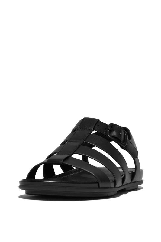 Image of FitFlop Womens Gracie Fisherman Sandal in Black Size: 4 Black Female 4
