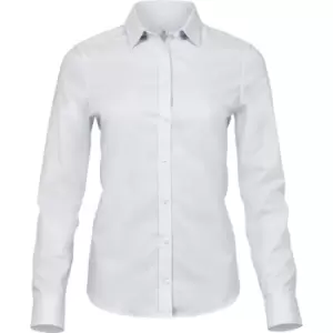 Image of Tee Jays Womens/Ladies Luxury Stretch Shirt (2XL) (White)