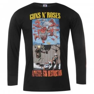 Image of Official Official Guns N Roses Long Sleeve T Shirt Mens - Monster