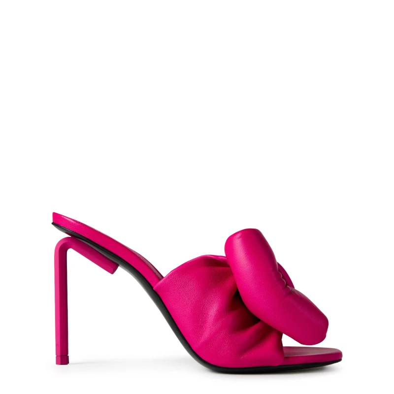 Image of Off White Womens 115 Leather Mule Slippers Fuschia female 3 (36)