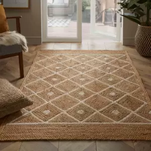 Image of Naturelle Prestbury 120x170cm Natural Diamond Handbraided Rug