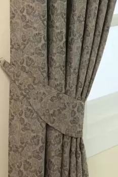 Image of Vintage Floral Jacquard Curtain Tie Back Pair