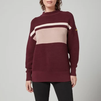 Image of Barbour International Womens Chicane Knitted Jumper - Merlot - UK 8