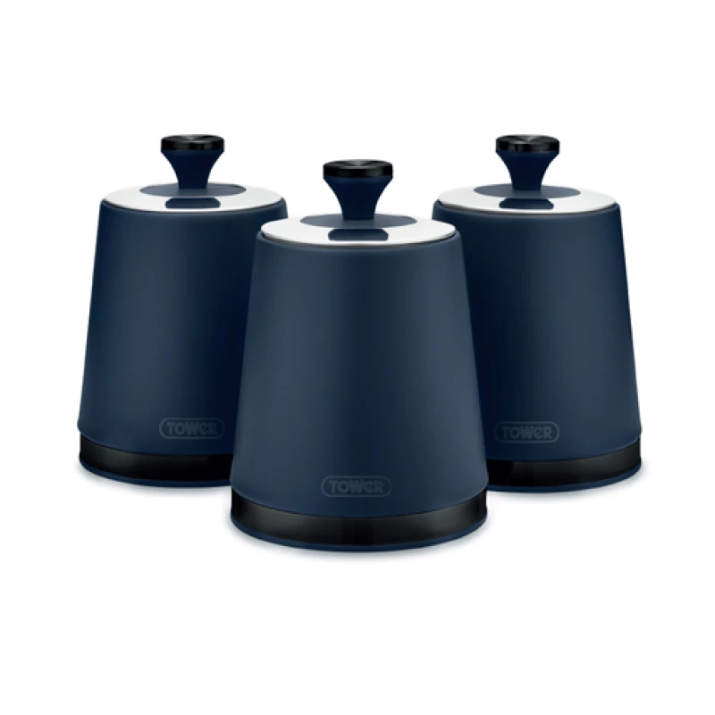 Image of Tower Sera Set of 3 Canisters Blue