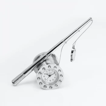 Image of WILLIAM WIDDOP Miniature Clock - Fishing Rod