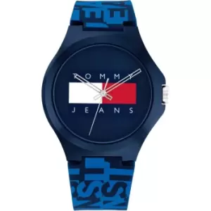 Image of Mens Tommy Jeans Watch With Blue Silicone Strap