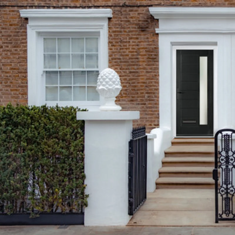 Image of Lacerta Composite Door Monza Black 890mm X 2090mm Open In Right Hand Obs Glass 10 Year Guarantee - Free Delivery & Smart Lock